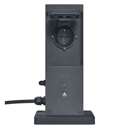 Osram - Умен външен стълб за контакти с 2 гнезда SCHUKO и Wi-Fi повторител IP44