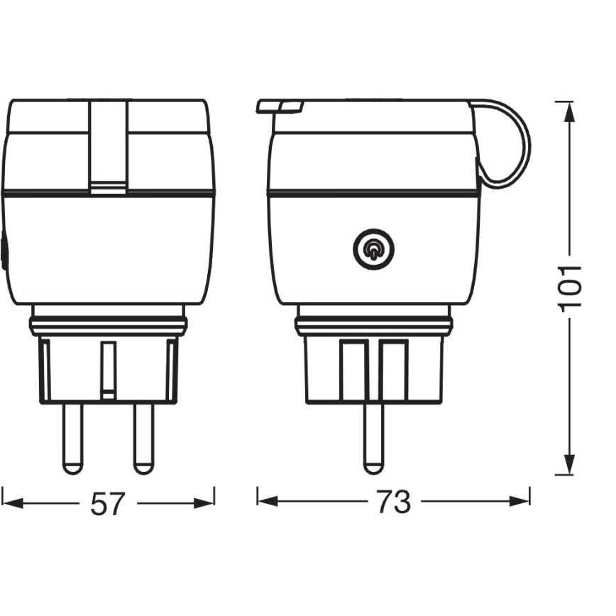 Osram - Умен външен контакт SMART+ MATTER SCHUKO 3680W/230V/16A IP44 Wi-Fi