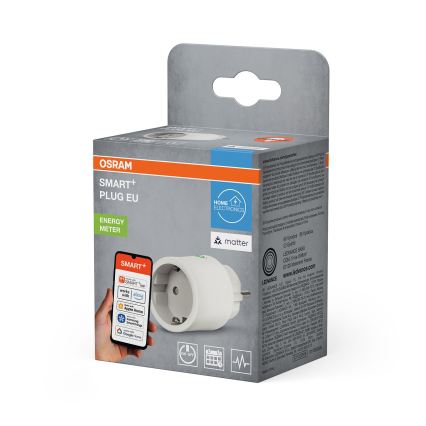 Osram - Умен контакт SMART+ MATTER SCHUKO 2300W/230V/10A Wi-Fi бял