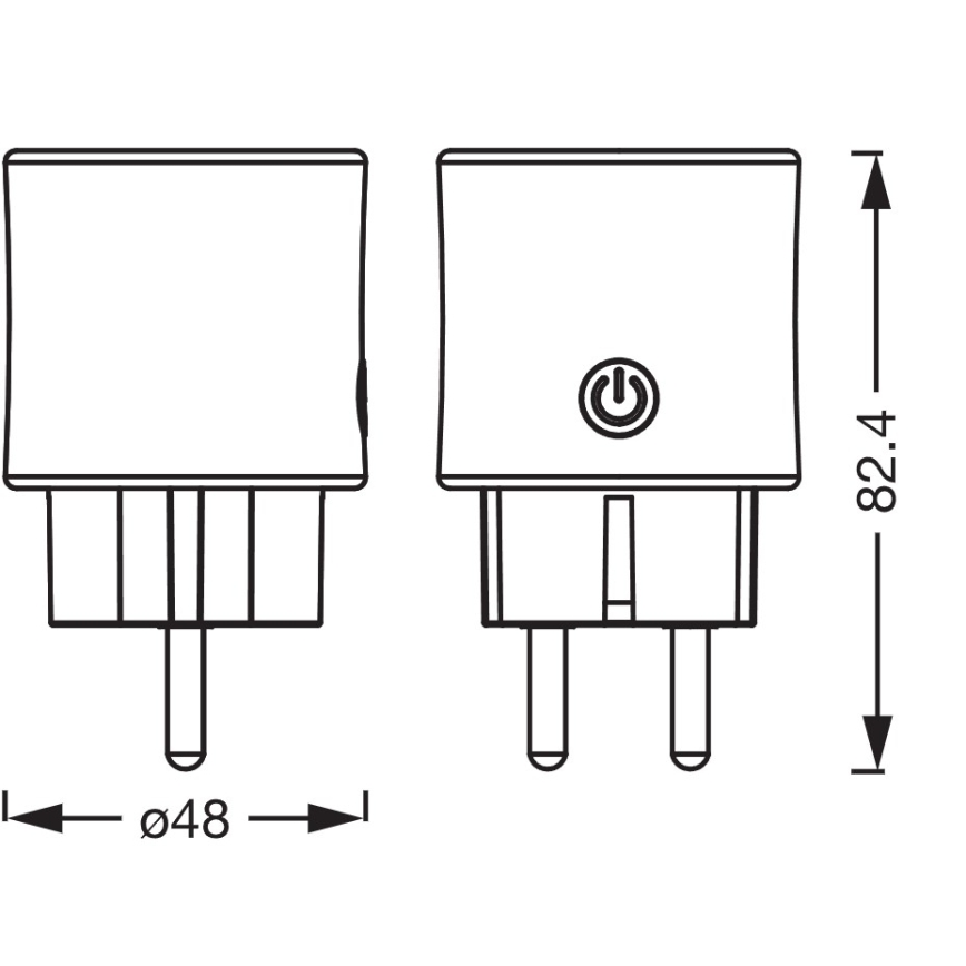 Osram - Умен контакт SMART+ MATTER SCHUKO 2300W/230V/10A Wi-Fi бял