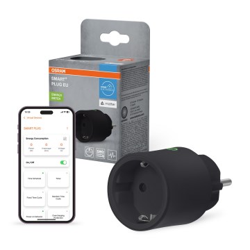 Osram - Умен контакт SMART+ MATTER SCHUKO 2300W/230V/10A Wi-Fi черен