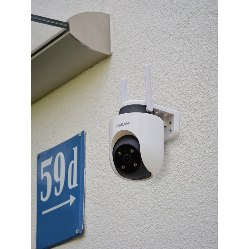 Osram - Умна външна 360° камера със 2K сензор SMART+ 230V IP67 Wi-Fi