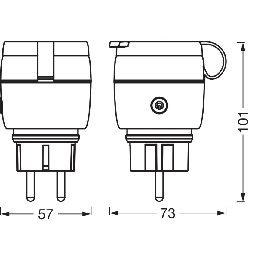 Osram - Умна външна розетка SMART+ SCHUKO 3680W/230V/16A IP44
