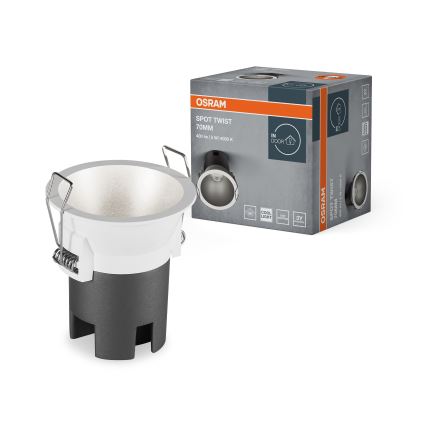 Osram - LED вградено осветително тяло SPOT TWIST LED/5W/230V 4000K Ø 7 см бяло/сребристо