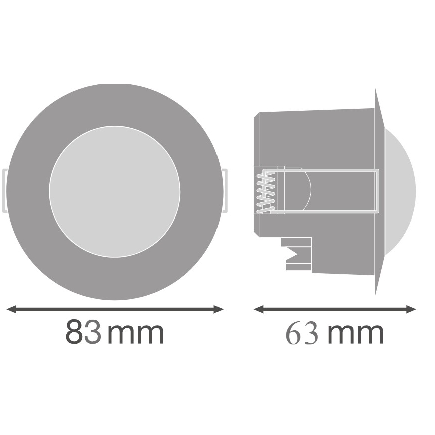 Osram - Вграден сензор за движение 360° FLUSH 230V бял