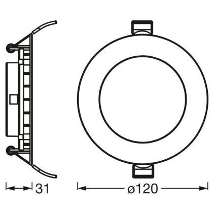 Osram - Вградено LED осветително тяло SLIM LED/8W/230V 6500K диаметър 12 см