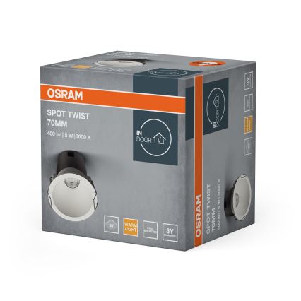 Osram - Вградено LED осветително тяло SPOT TWIST LED/5W/230V 3000K Ø 7 см бяло