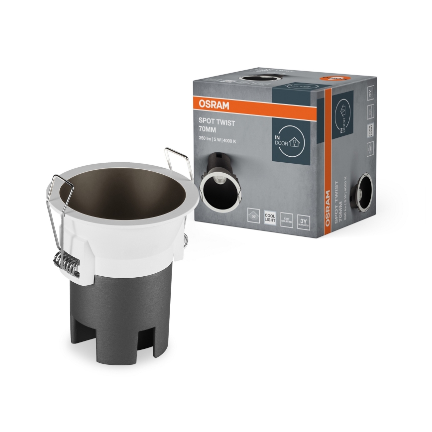 Osram - Вградено LED осветително тяло SPOT TWIST LED/5W/230V 4000K Ø 7 см бяло/черно