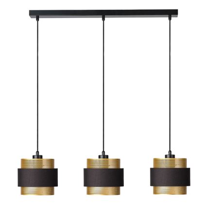 Osram - Висящ полилей DECOR HORNET 3xE27/10W/230V черен/златен
