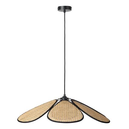Osram - Висяща лампа на кабел DECOR RATTAN 1xE27/15W/230V Ø 69 см бежово/черно
