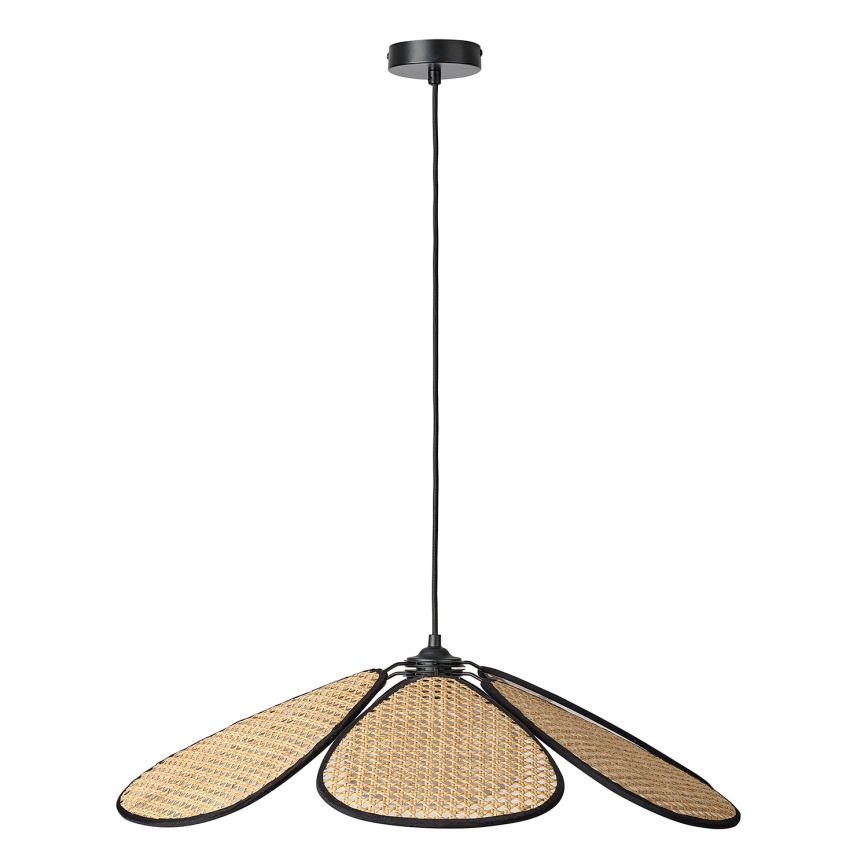Osram - Висяща лампа на кабел DECOR RATTAN 1xE27/15W/230V Ø 69 см бежово/черно