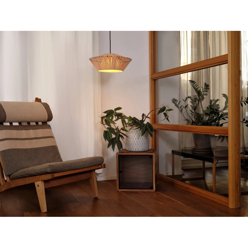 Osram - Висяща лампа на кабел DECOR STRIPES 1xE27/10W/230V, диаметър 40,5 см, бежова