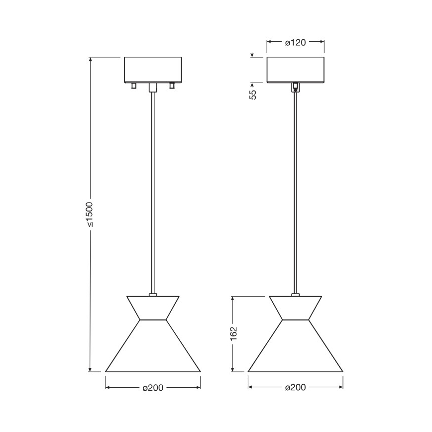 Osram - Висяща лампа на кабел DECOR WAIST 1xE27/40W/230V черна