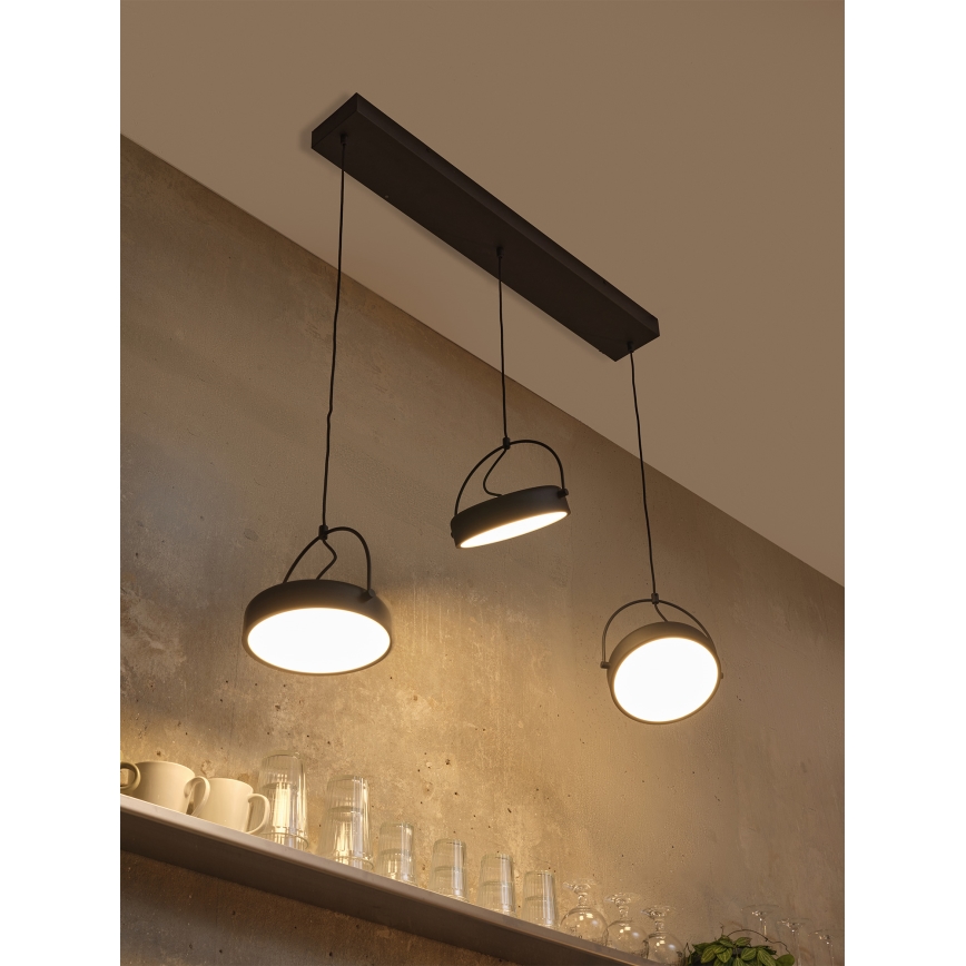 Osram - висяща LED лампа на кабел DECOR PUCK 3xLED/12W/230V CRI 90 черна