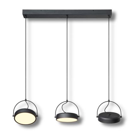 Osram - висяща LED лампа на кабел DECOR PUCK 3xLED/12W/230V CRI 90 черна
