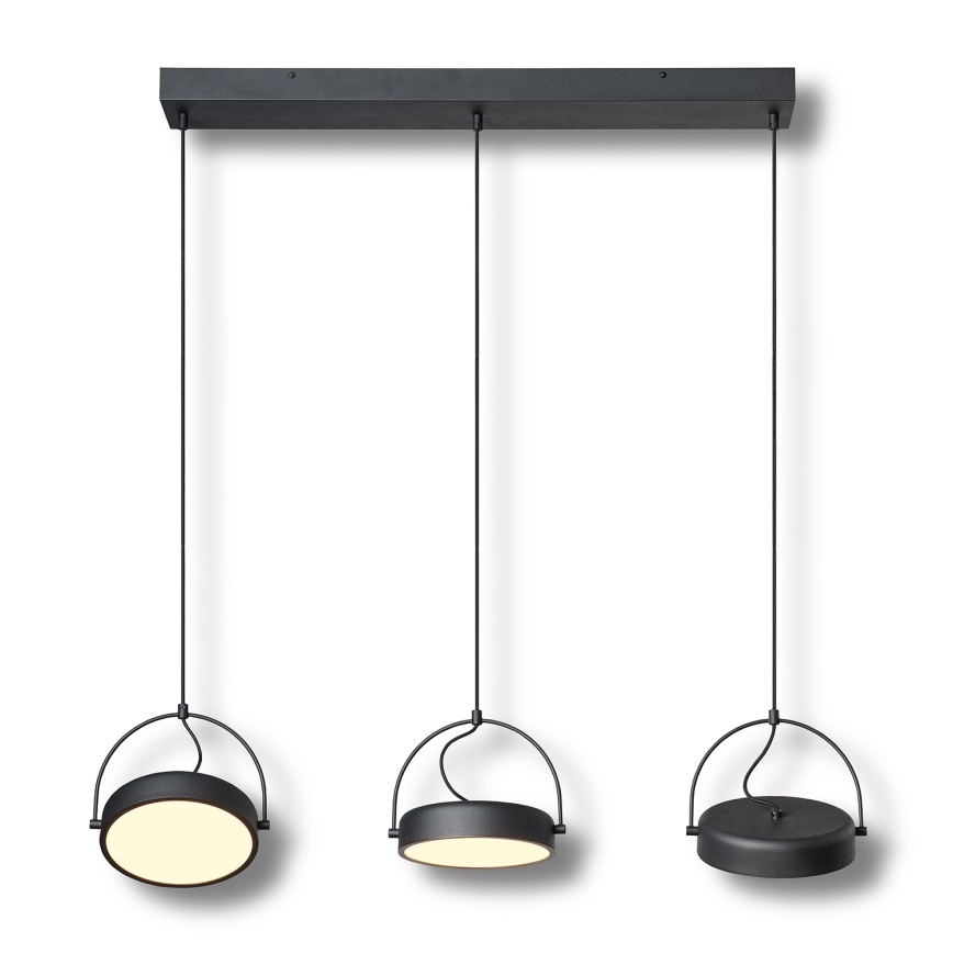 Osram - висяща LED лампа на кабел DECOR PUCK 3xLED/12W/230V CRI 90 черна