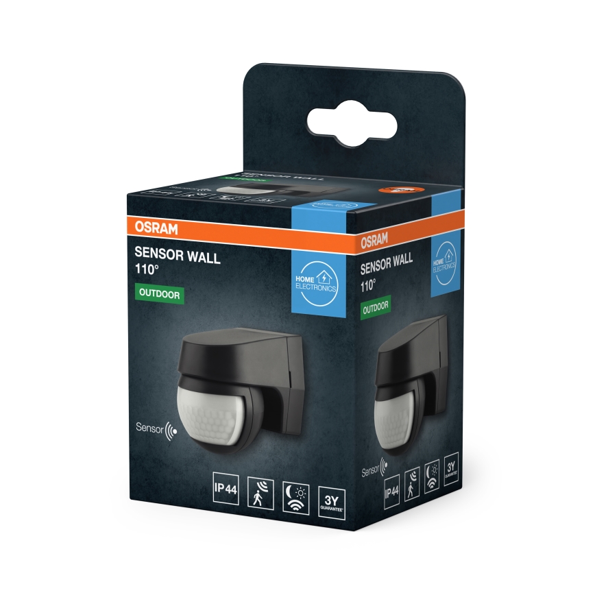 Osram - Външен инфрачервен сензор за движение 230V IP44 черен