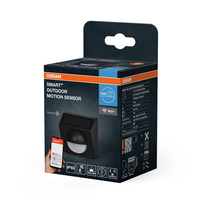 Osram - Външен соларен сензор за движение SMART+ 3,7V антрацит IP65 Wi-Fi 800 mAh