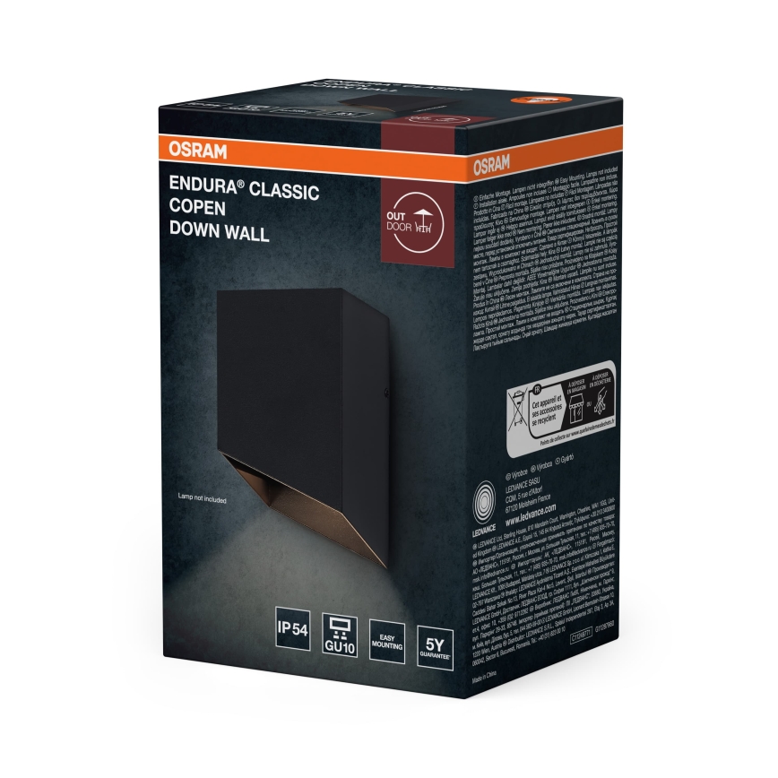 Osram - Външно стенно осветително тяло ENDURA CLASSIC 1xGU10/5W/230V IP54 антрацит