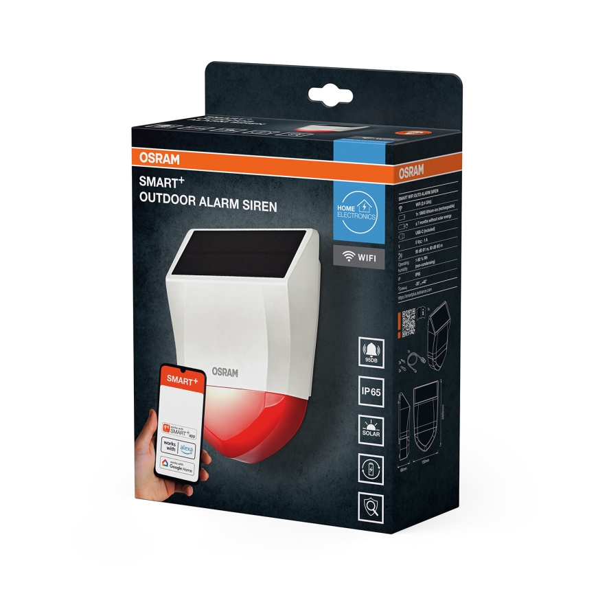 Osram - Външна соларна аларма SMART+ 5V IP65 Wi-Fi