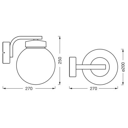 Osram - Външна стенна лампа ENDURA CLASSIC 1xE27/40W/230V IP54 антрацит