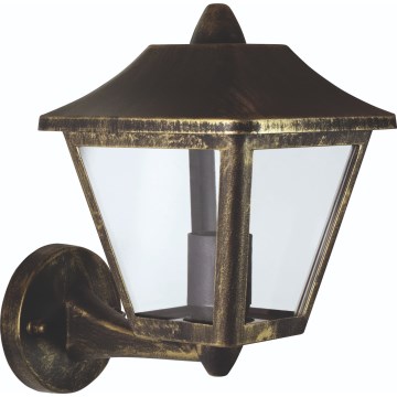 Osram - Външна стенна лампа TRADITION UP 1xE27/60W/230V IP44 патина/златна
