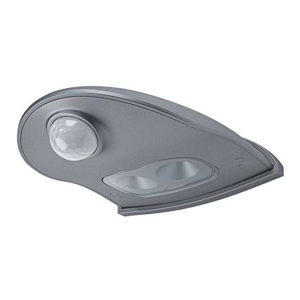 Osram - LED външно стенно осветително тяло с датчик DOORLED LED/0,5W/3xAA IP54 сребристо