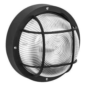 Osram - Външно стенно осветително тяло BULKHEAD, 1x E27 / 10 W / 230 V, Ø 19 см, IP54, черно