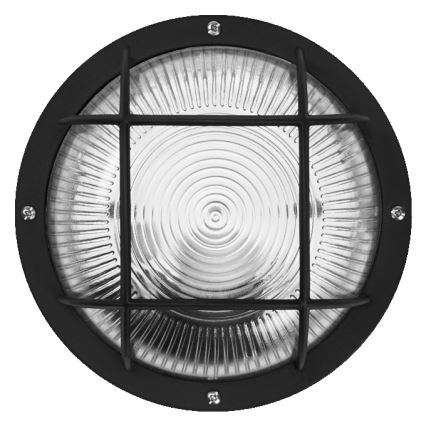 Osram - Външно стенно осветително тяло BULKHEAD, 1x E27 / 10 W / 230 V, Ø 19 см, IP54, черно