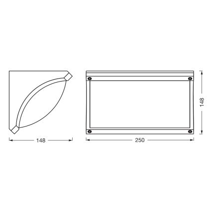 Osram - Външно стенно осветително тяло ENDURA CLASSIC 1xE27/40W/230V IP54 антрацит