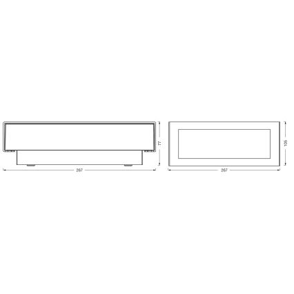 Osram - Външно стенно осветително тяло ENDURA STYLE LED/10W/230V IP54 антрацит