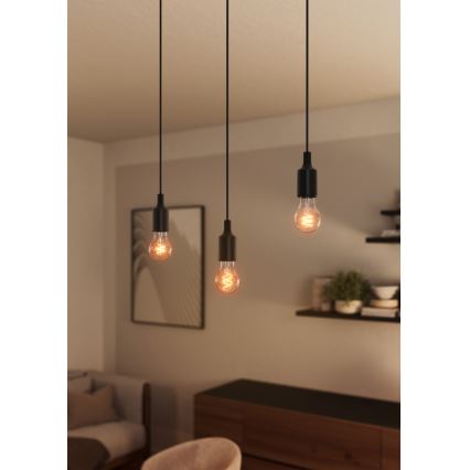 Osram - Захранващ кабел PENDULUM BELL 1xE27/15W/230V черен