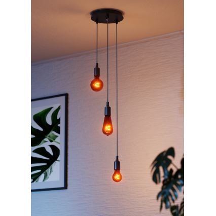 Osram - Захранващ кабел PENDULUM BELL 1xE27/15W/230V черен