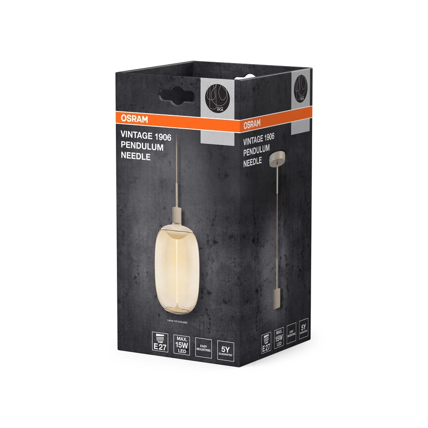 Osram - Захранващ кабел PENDULUM NEEDLE 1xE27/15W/230V бежов