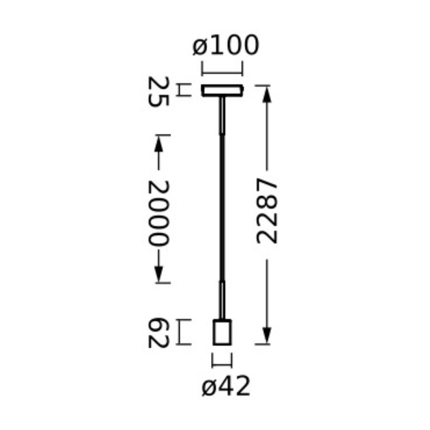 Osram - Захранващ кабел PENDULUM NEEDLE 1xE27/15W/230V бежов