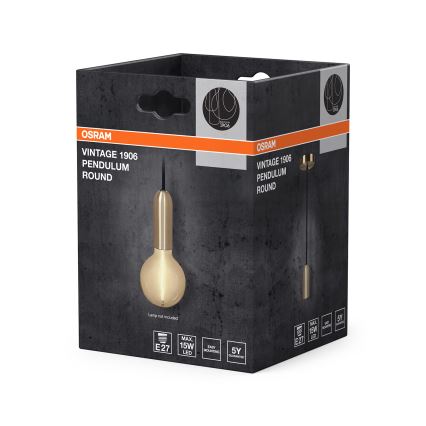 Osram - Златист захранващ кабел PENDULUM ROUND 1xE27/15W/230V