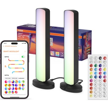 Osram - комплект 2x димируема настолна лампа LED RGBW MOOD LIGHT LED/4W/230V 2700-6500K Wi-Fi + дистанционно управление