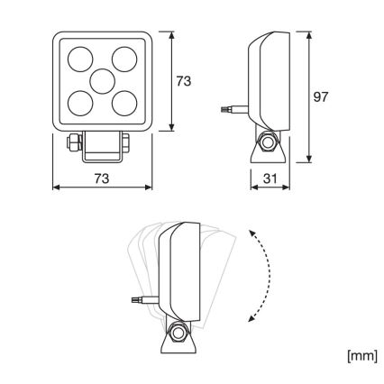 Osram - Комплект от 2 LED точкови осветителни тела за автомобил LEDRIVING WL VX70-WD LED/8W/12/24V 6000K IP67