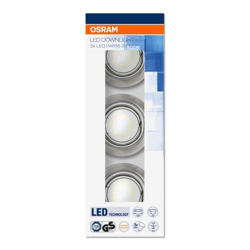 Osram - Комплект 3x LED Осветление за окачен таван 3xGU10/3W/230V