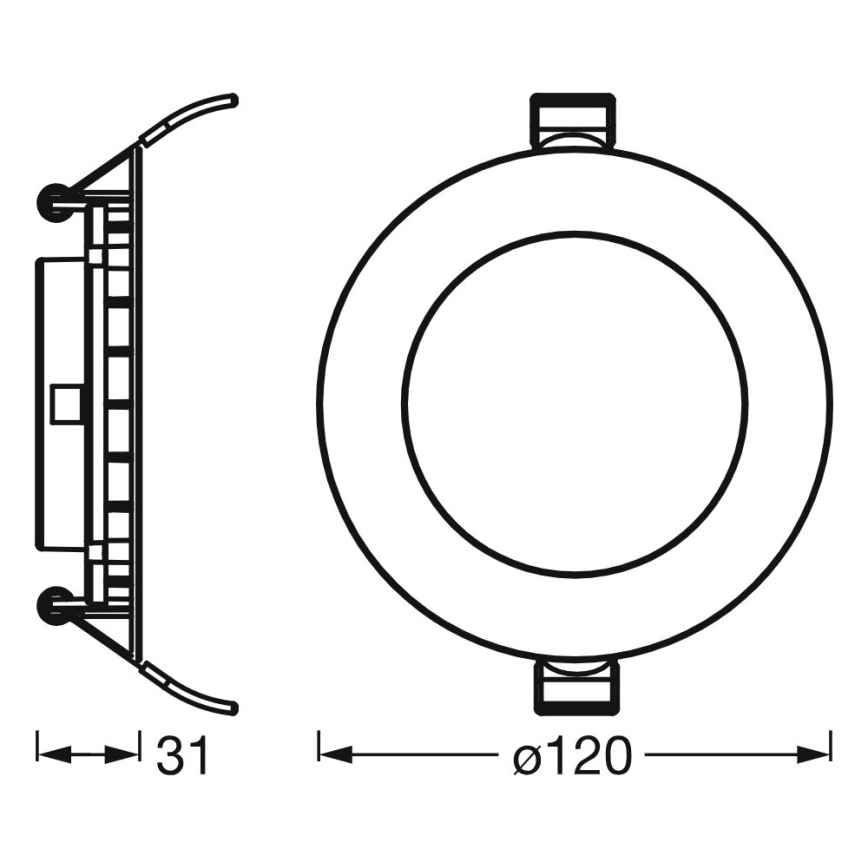 Osram - комплект от 3 вградени LED осветителни тела SPOT LED/8W/230V 3000K, Ø 12 см, бели
