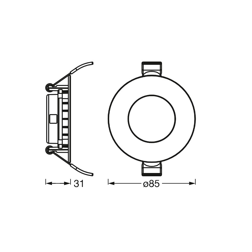 Osram - Комплект от 3 вградени LED осветителни тела SLIM LED/4,5W/230V