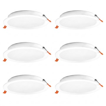 Osram - Комплект от 6 броя вградени LED осветителни тела ESSENTIAL LED/18W/230V 6500K, диаметър 22 см, бяло
