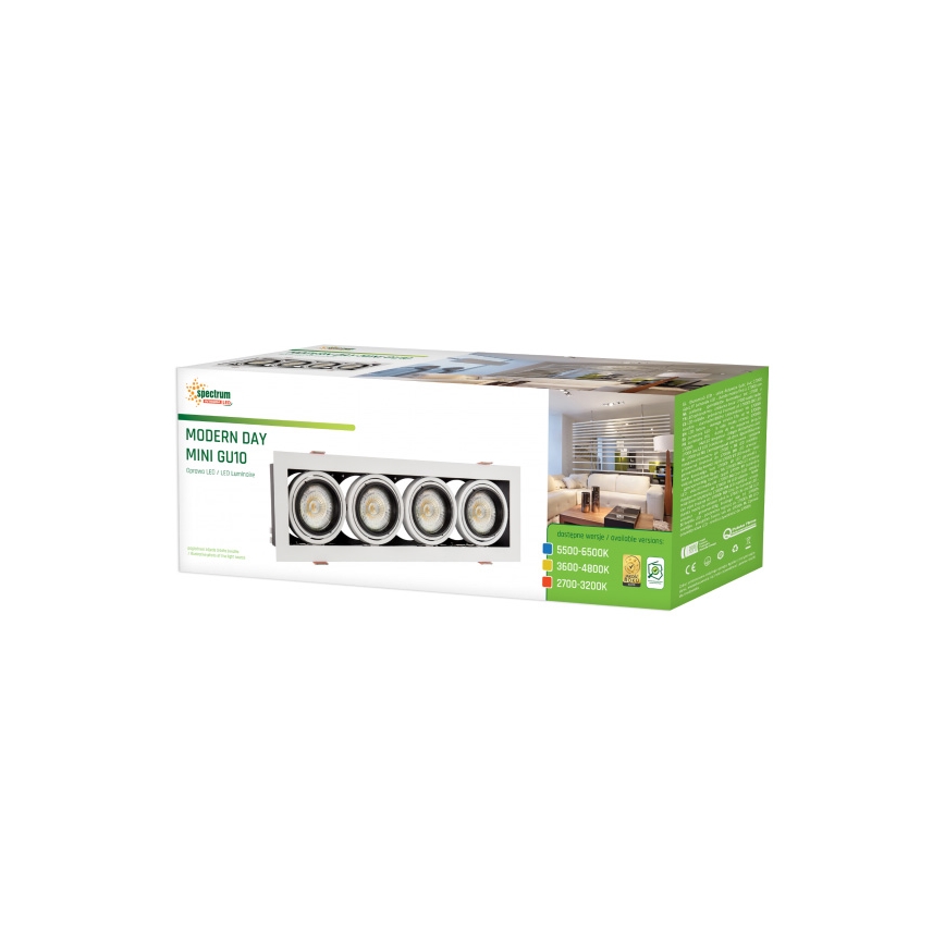 Осветление за окачен таван MODERN DAY MINI 4xGU10/10W/230V