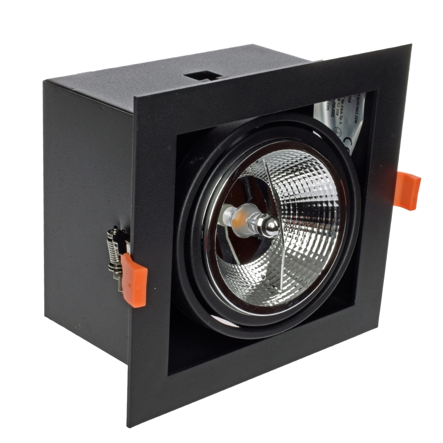 Осветление за окачен таван PLAZA AR111 1xGU10/12W/230V черна