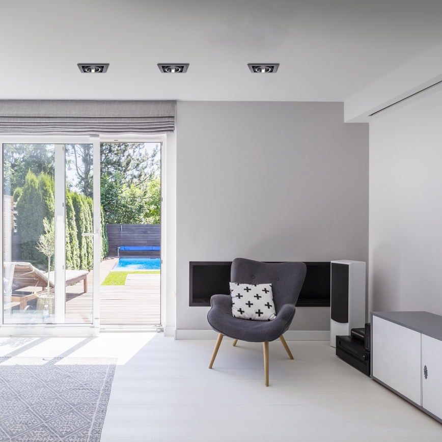 Осветление за окачен таван PLAZA AR111 1xGU10/12W/230V черна