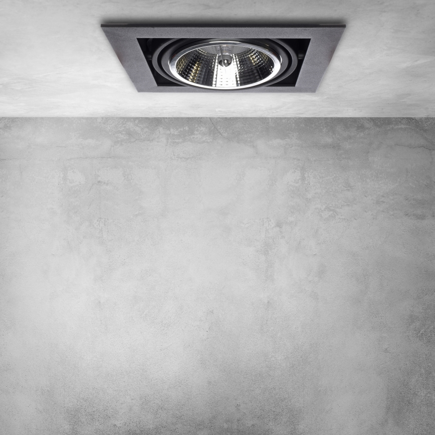 Осветление за окачен таван PLAZA AR111 1xGU10/12W/230V черна