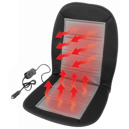 Отопляем калъф за седалка с термостат 12V черен/сив
