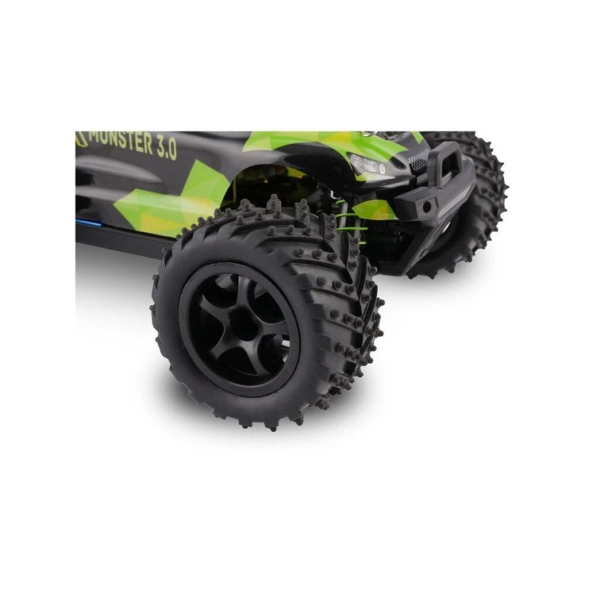 Overmax - радиоуправляема кола X-MONSTER 3.0 1700 mAh черна/зелена