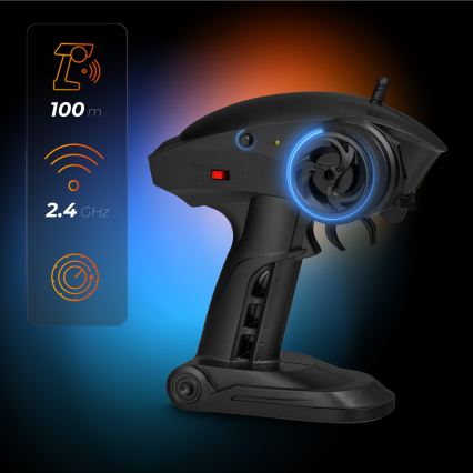 Overmax - радиоуправляема кола X-MONSTER 3.5, 1700 mAh, черна/червена/зелена