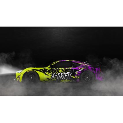 Overmax - RC дрифт автомобил с дистанционно управление X-DRIFT 1000 mAh жълт/лилав